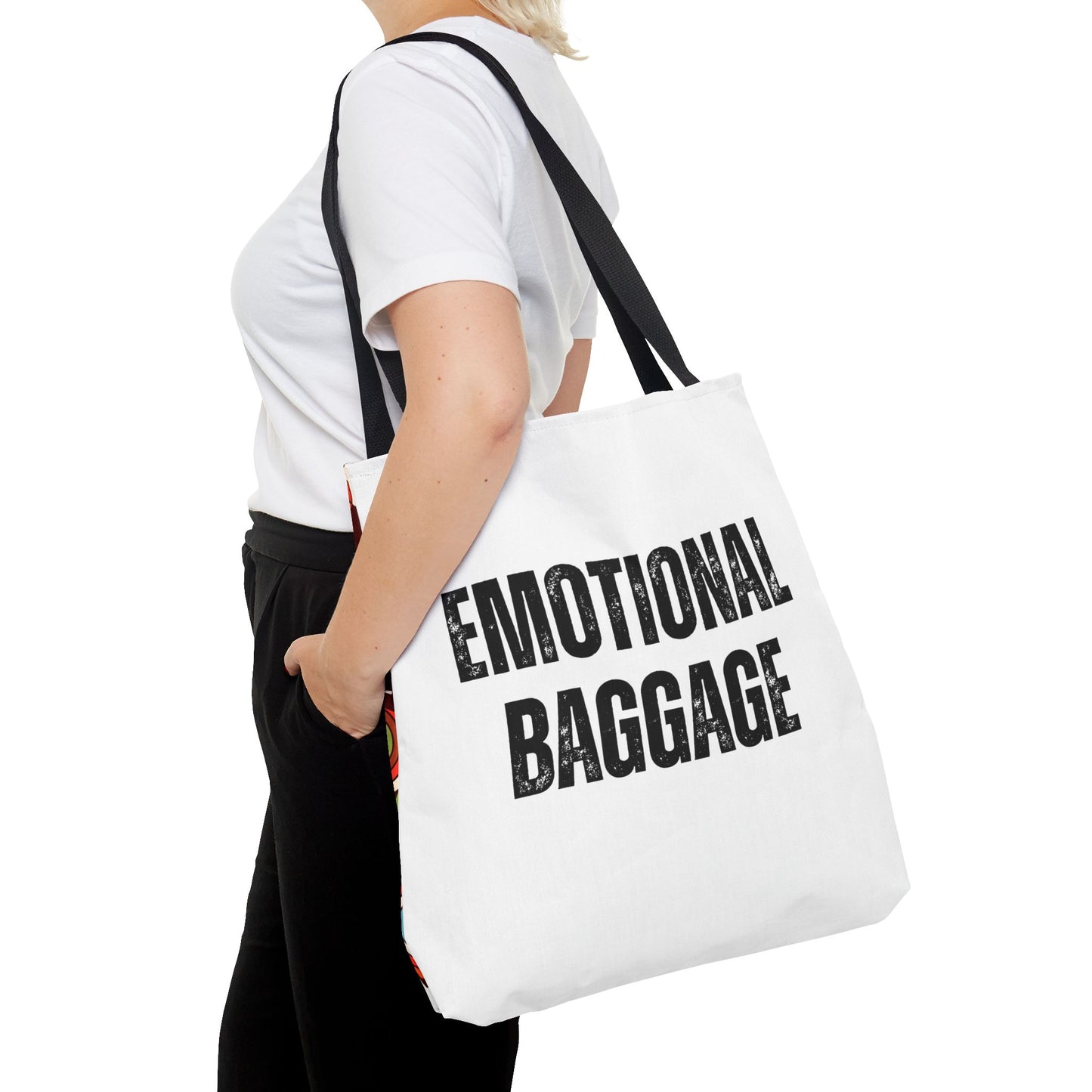 Canvas Tote - Emotional Baggage Trippy Checkerboard Design