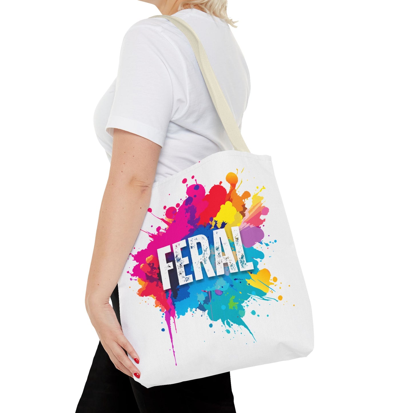 Canvas Tote - "Feral" Paint Splatter Design