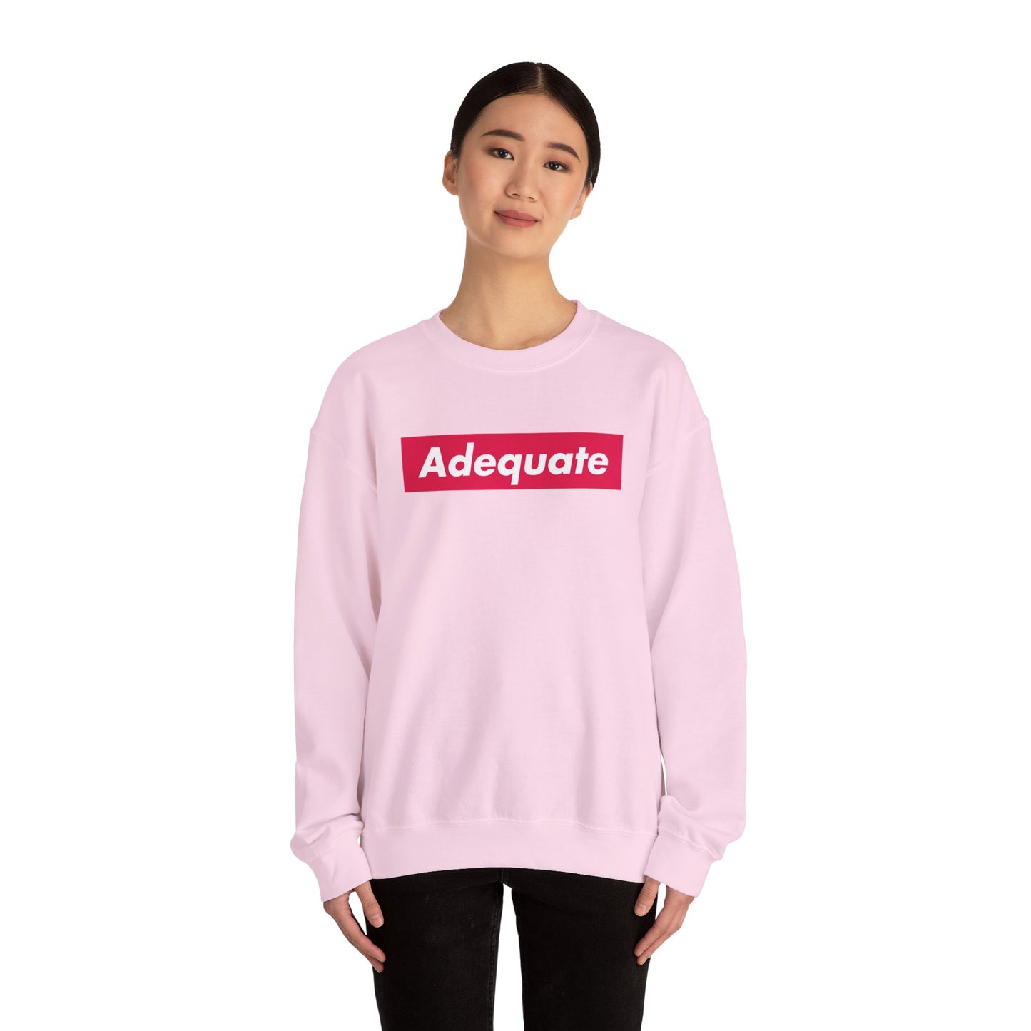 Adequate Parody Checkerboard Front and Back Graphic Pullover | Unisex Heavy Blend™ Crewneck Sweatshirt