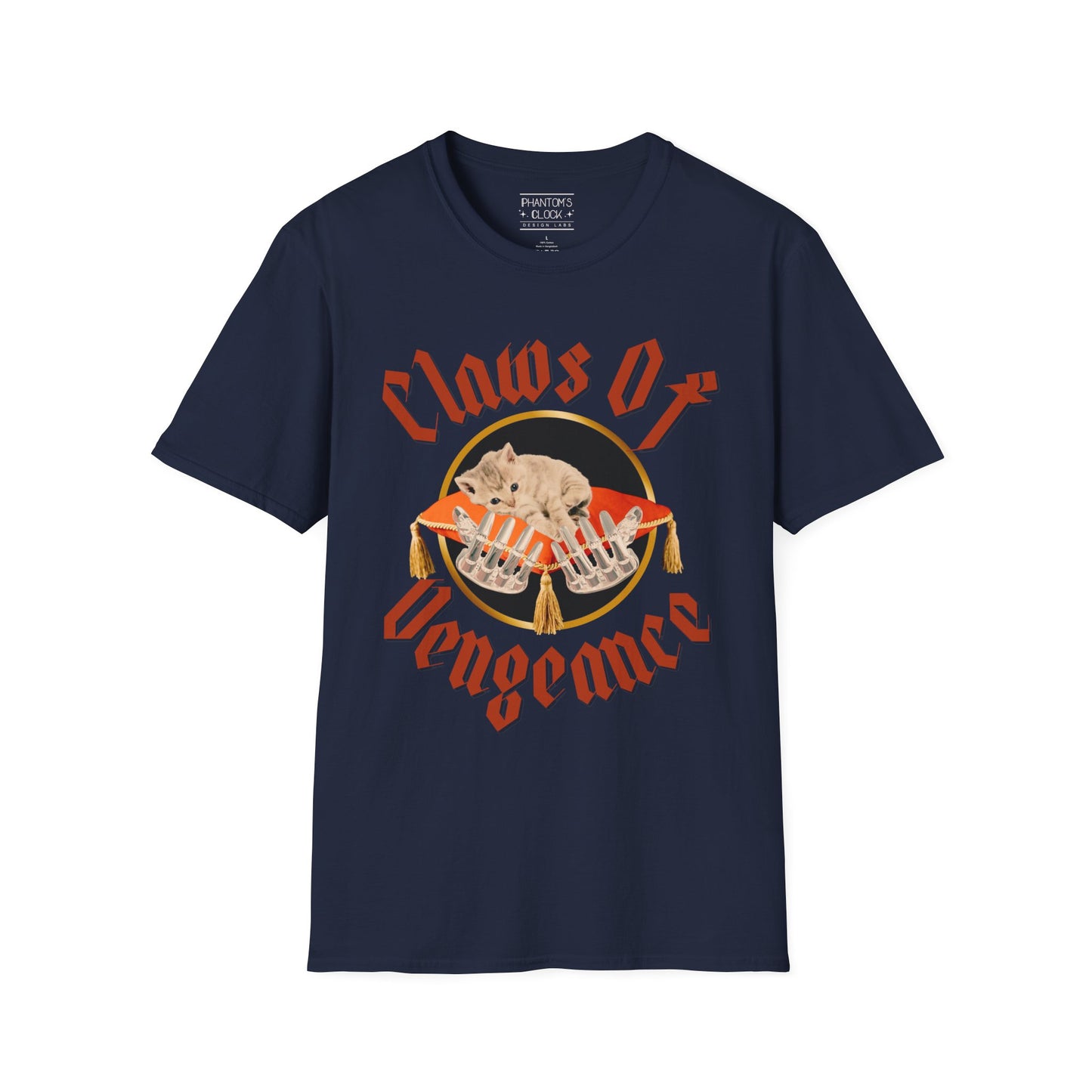 Heavy Metal Kitten Graphic Tee-Claws of Vengeance | Unisex Softstyle T-Shirt