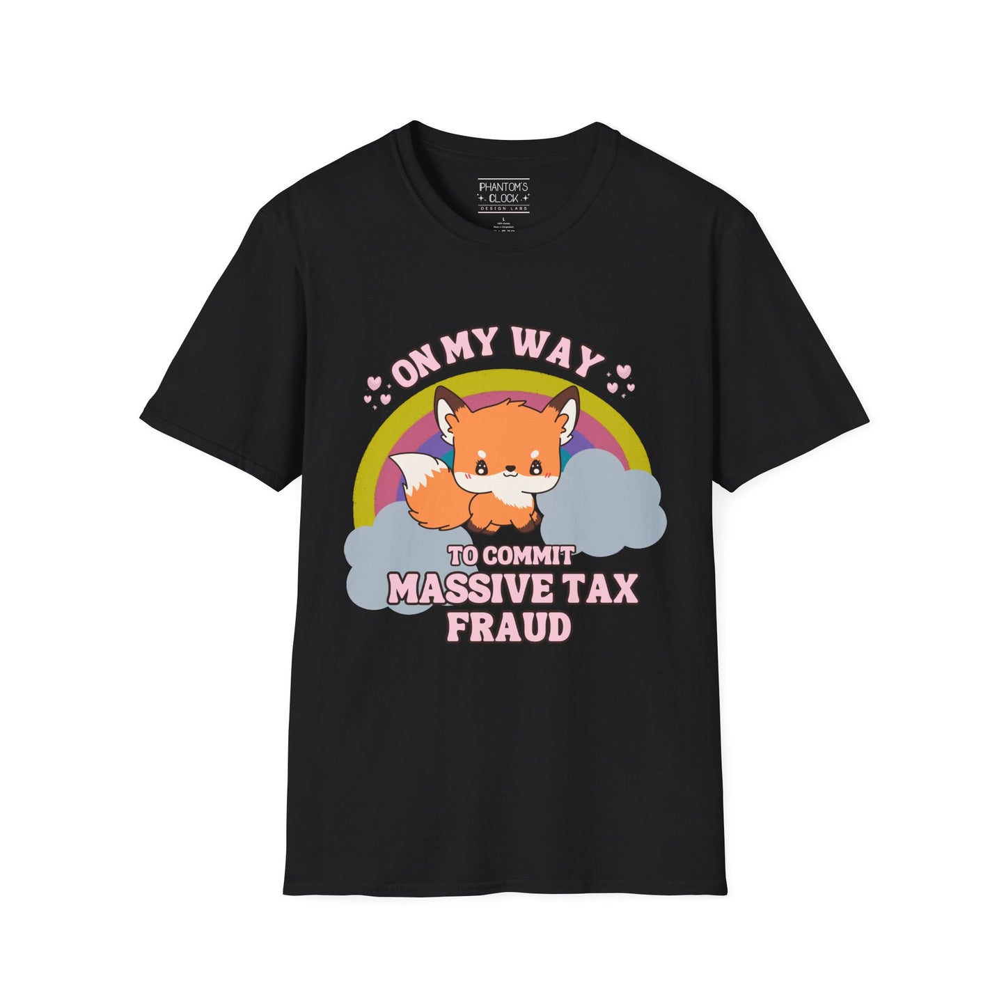 Kawaii Sly Fox Funny Graphic Tee | Unisex Softstyle T-Shirt