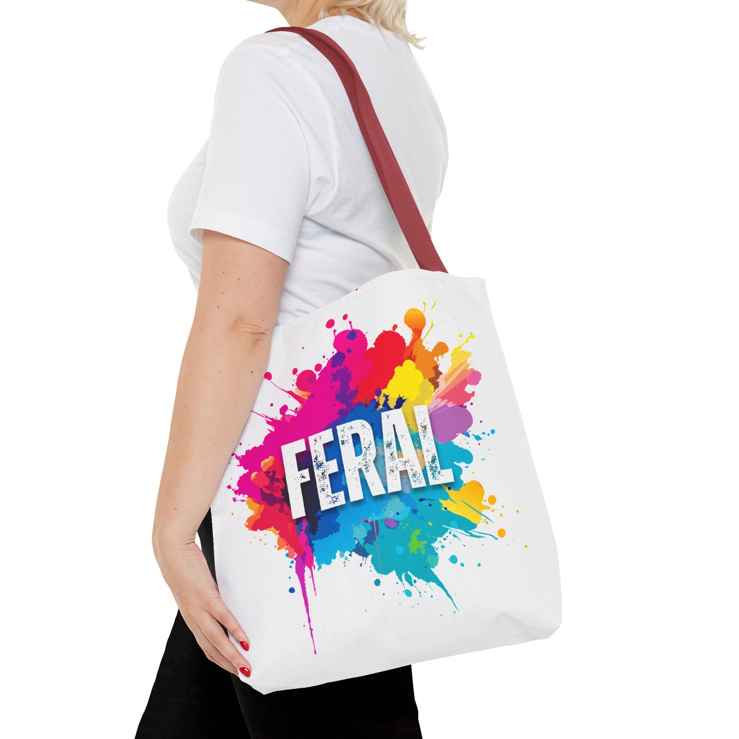 Canvas Tote - "Feral" Paint Splatter Design