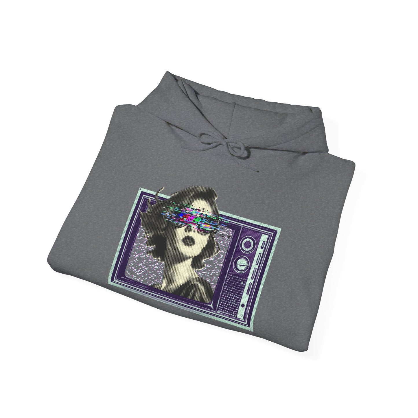 Retro TV Static Hoodie | Unisex Heavy Blend™ Hooded Sweatshirt