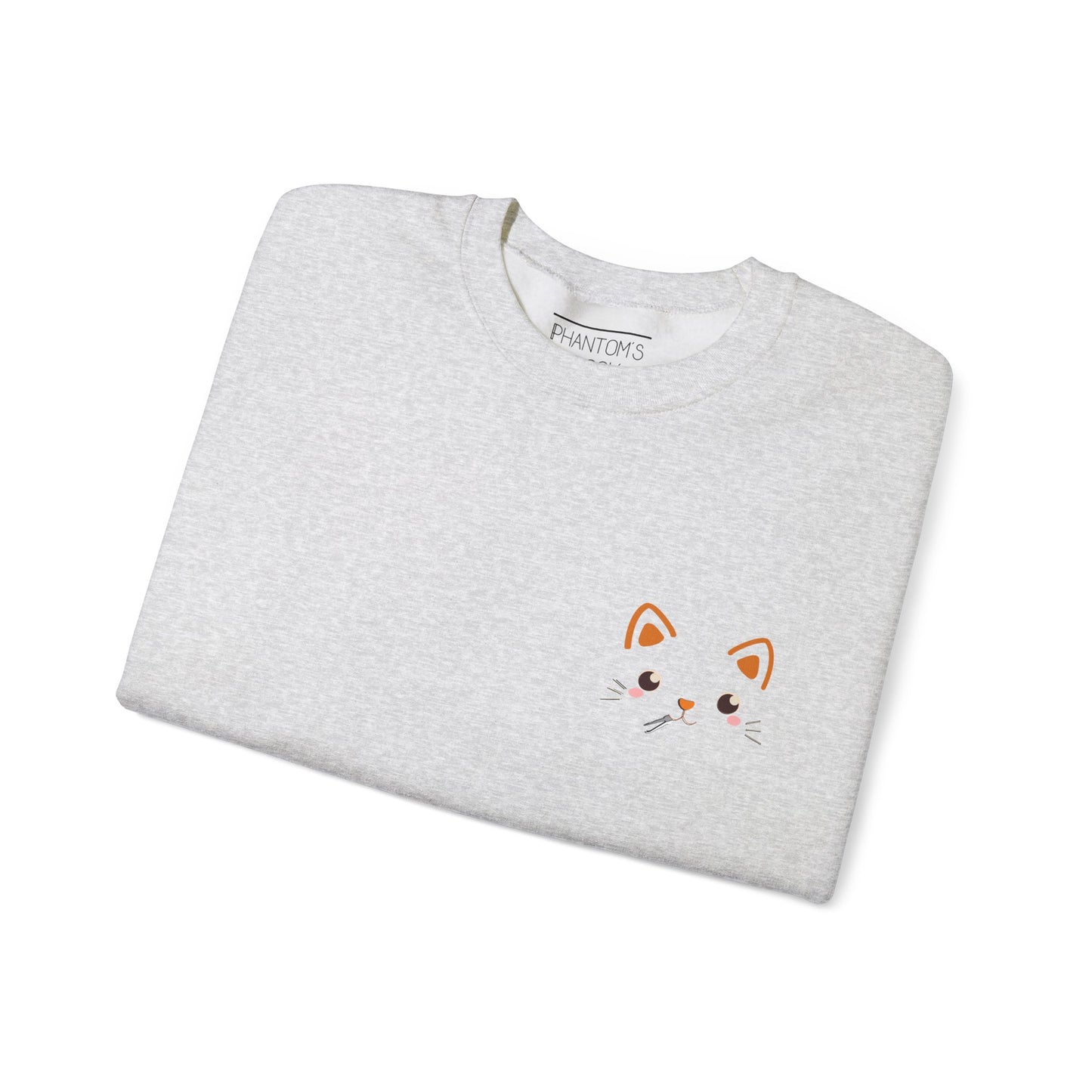 Kawaii Guilty Taco Cat - Front and Back Design Graphic Pullover | Unisex Heavy Blend™ Crewneck Sweatshirt