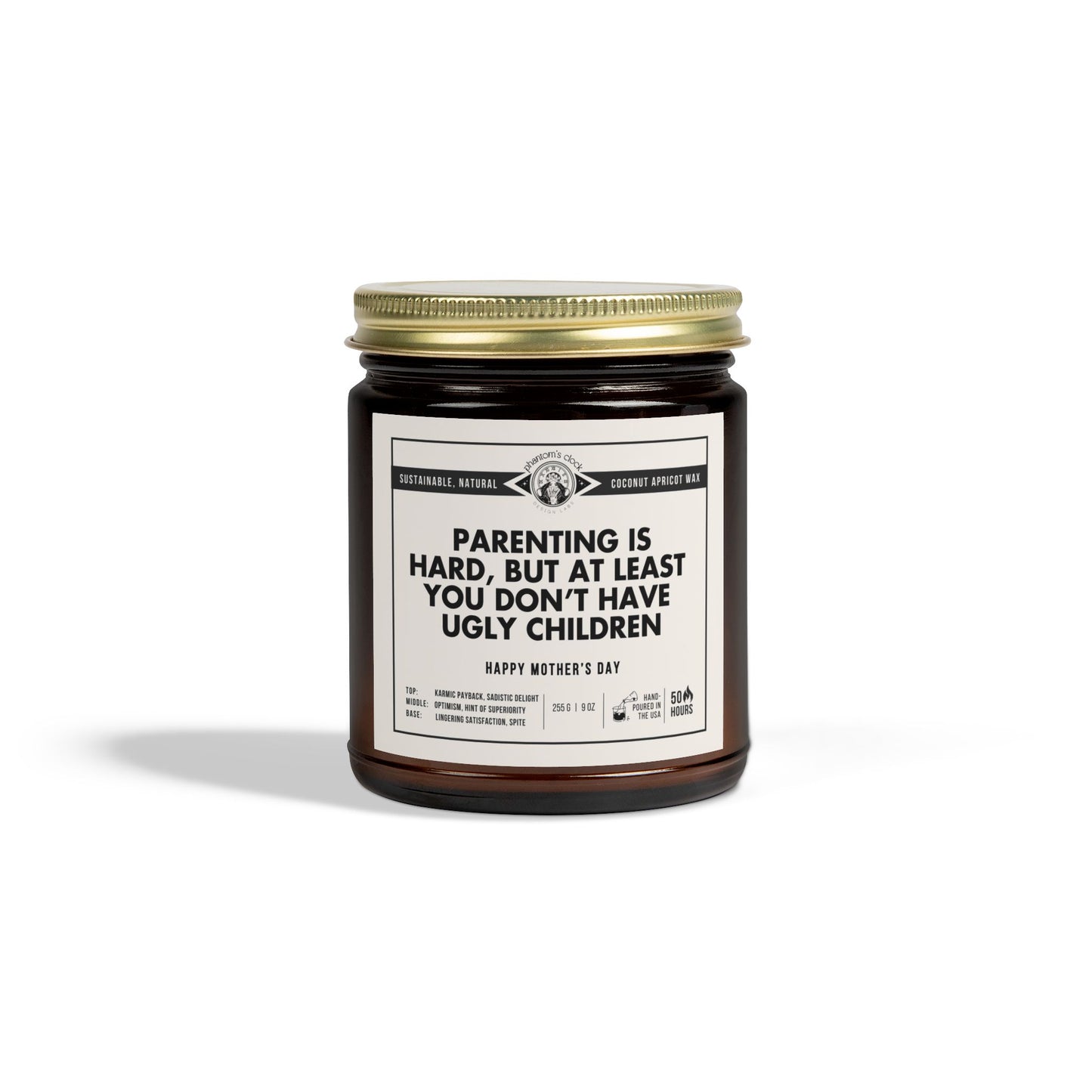 Funny Candle for Mother's Day - Parenting is Hard... | Scented Coconut Apricot Wax Candle 9oz