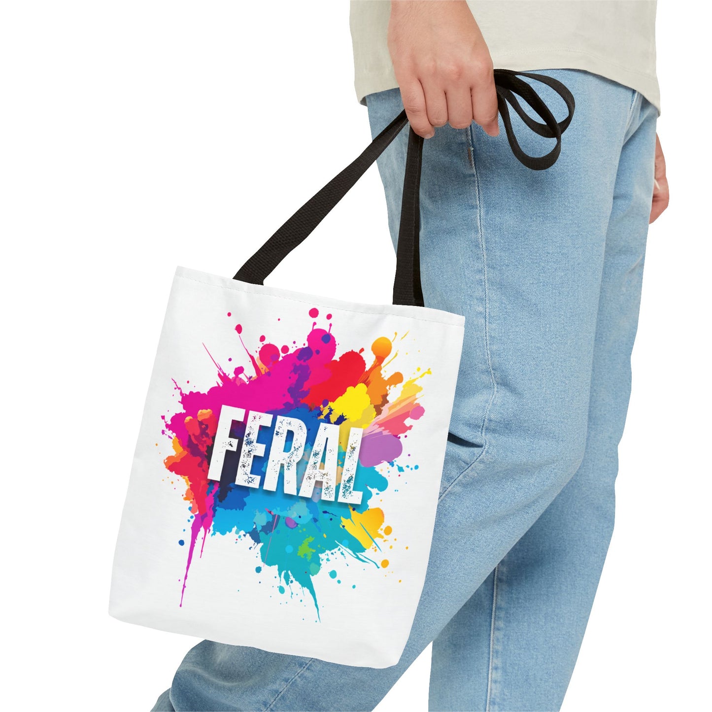 Canvas Tote - "Feral" Paint Splatter Design