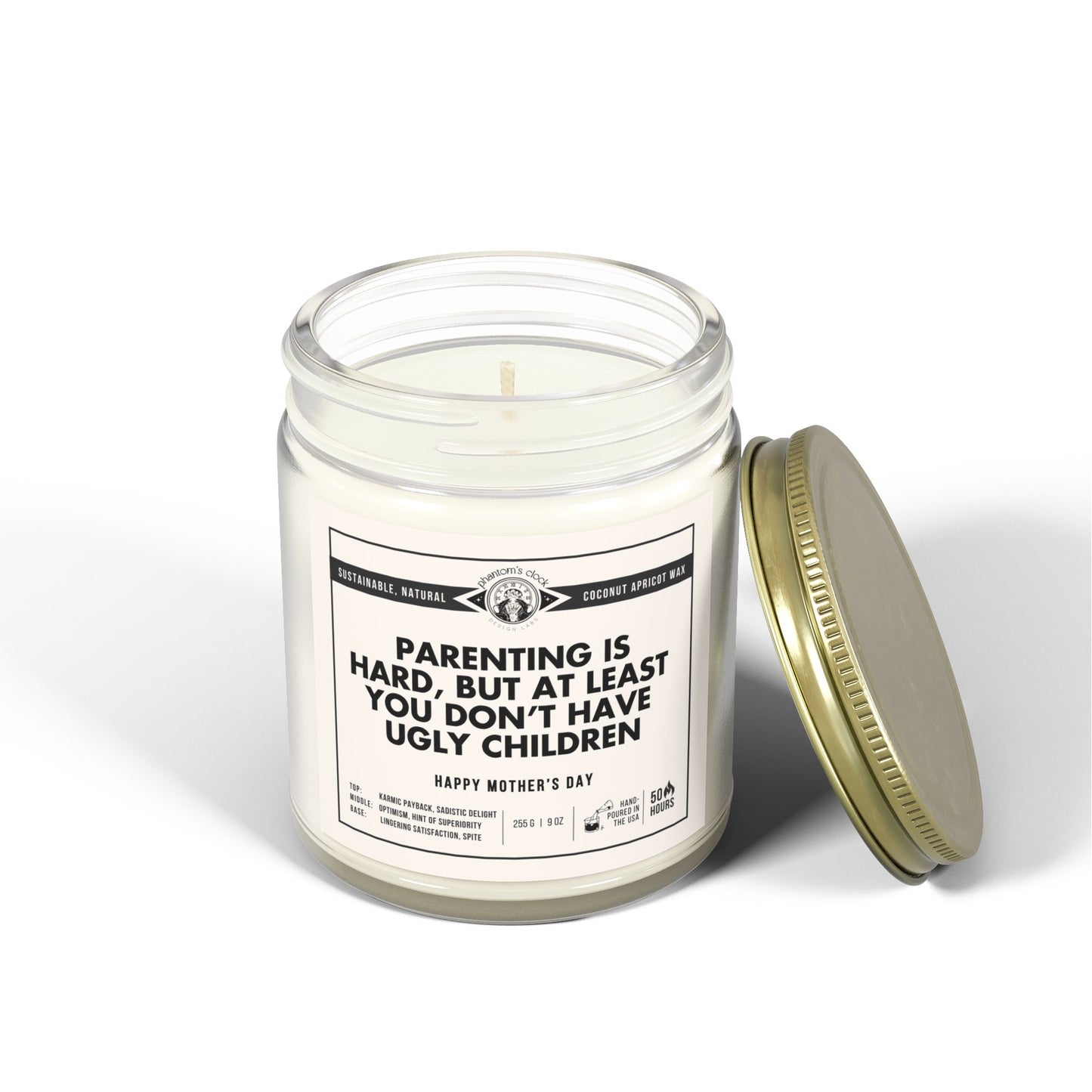 Funny Candle for Mother's Day - Parenting is Hard... | Scented Coconut Apricot Wax Candle 9oz