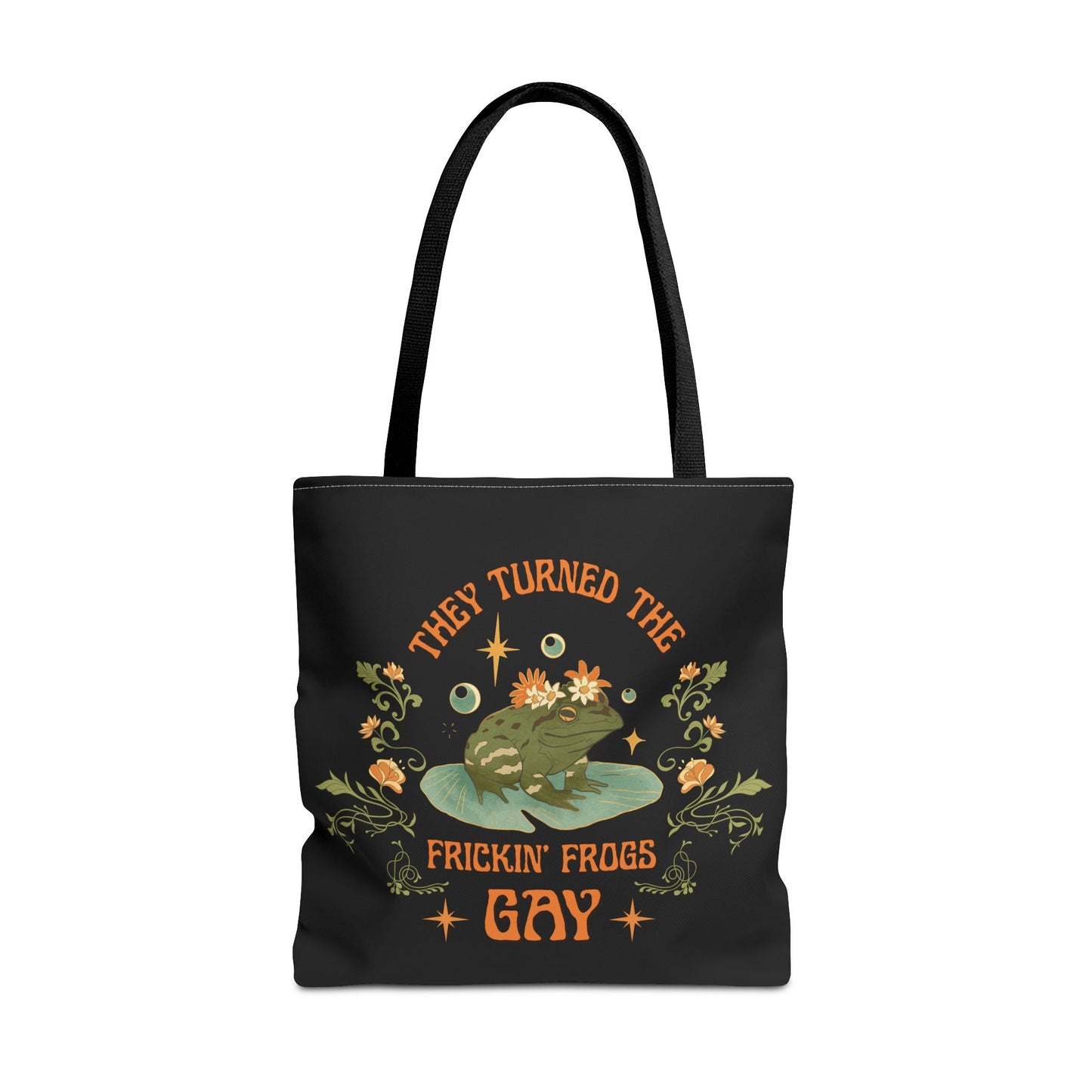 Canvas Tote - Art Nouveau Design - 'They Turned the Fricking Frogs Gay'