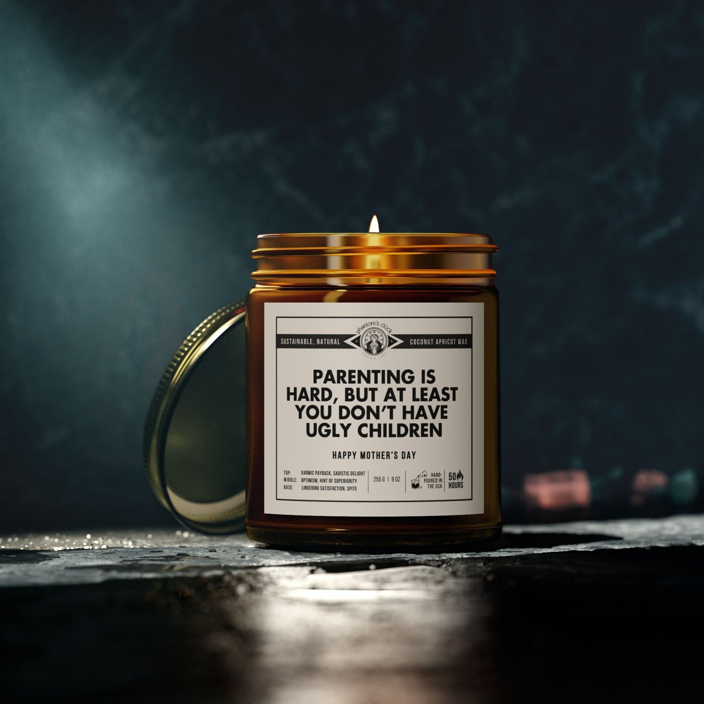 Funny Candle for Mother's Day - Parenting is Hard... | Scented Coconut Apricot Wax Candle 9oz