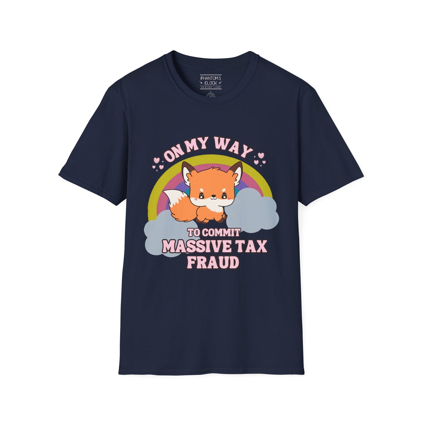 Kawaii Sly Fox Funny Graphic Tee | Unisex Softstyle T-Shirt