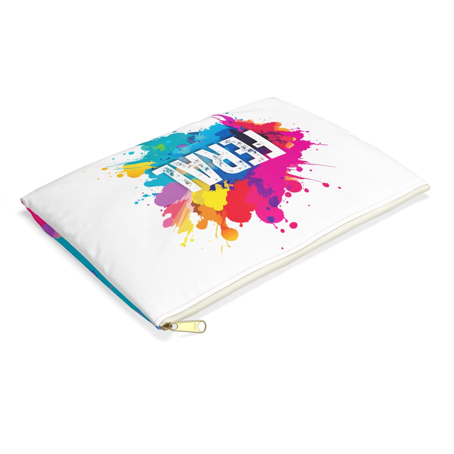 Zipper Pouch - 'Feral' Multicolor Paint Spatter Design