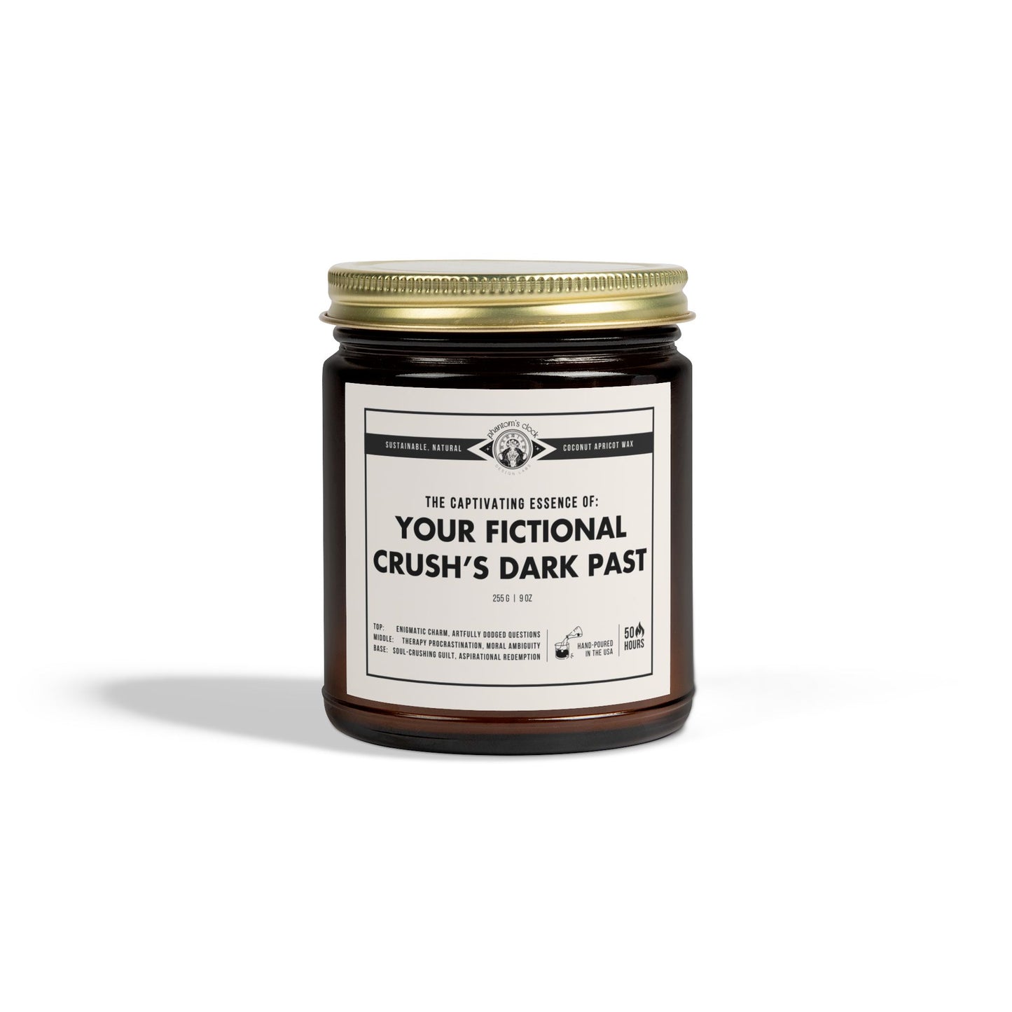 Your Fictional Crush's Dark Past | | Scented Coconut Apricot Wax Candle 9oz