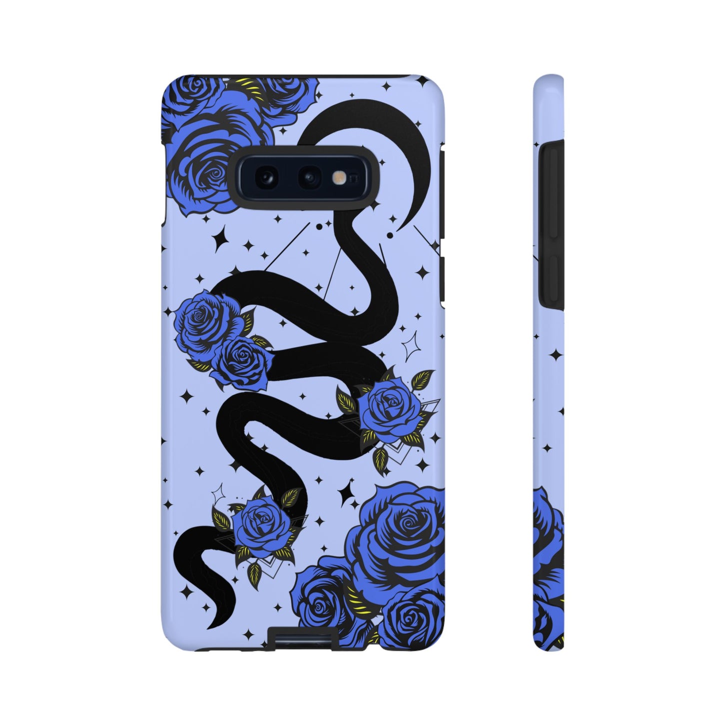 Blue Rose Crescent Moon Snake Samsung Galaxy Case for Android Devices