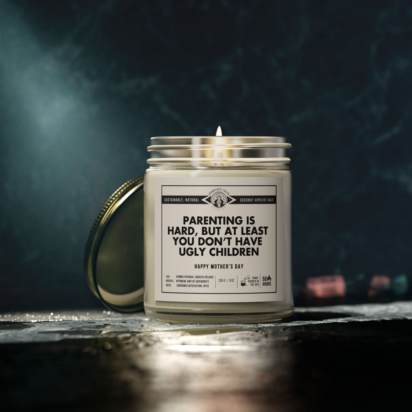 Funny Candle for Mother's Day - Parenting is Hard... | Scented Coconut Apricot Wax Candle 9oz