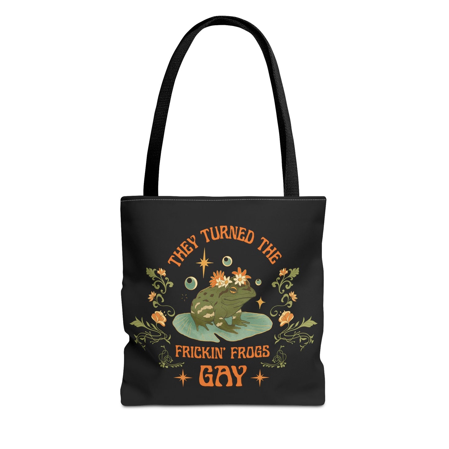 Canvas Tote - Art Nouveau Design - 'They Turned the Fricking Frogs Gay'