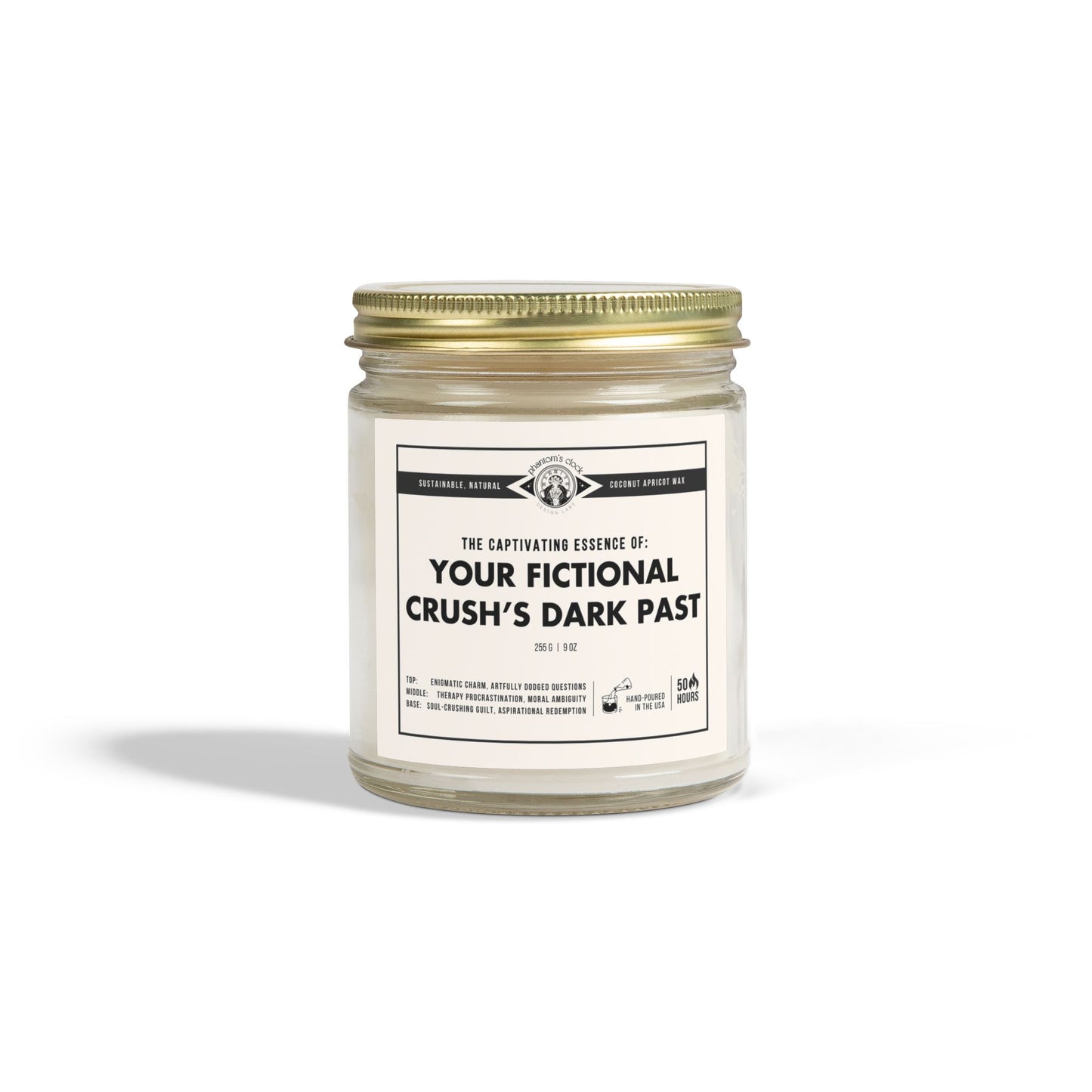 Your Fictional Crush's Dark Past | | Scented Coconut Apricot Wax Candle 9oz