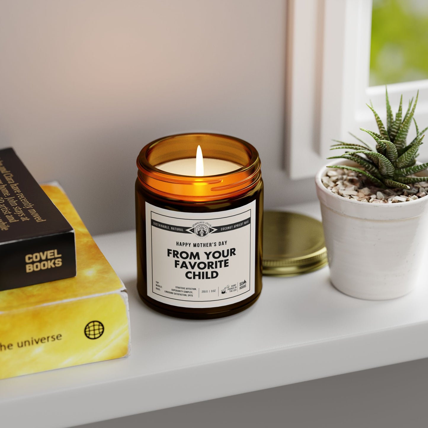 Funny Candle for Mother's Day - From Your Favorite Child | Scented Coconut Apricot Wax Candle 9oz