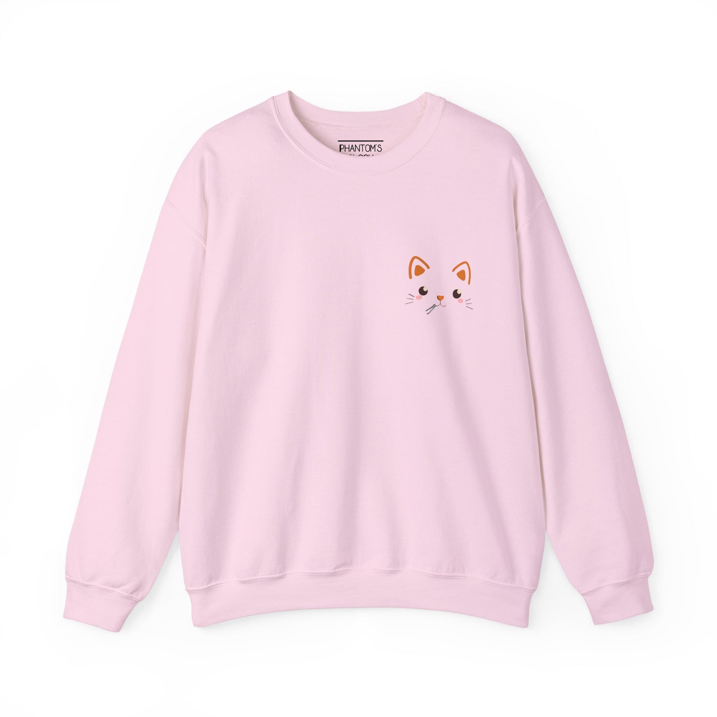 Kawaii Guilty Taco Cat - Front and Back Design Graphic Pullover | Unisex Heavy Blend™ Crewneck Sweatshirt