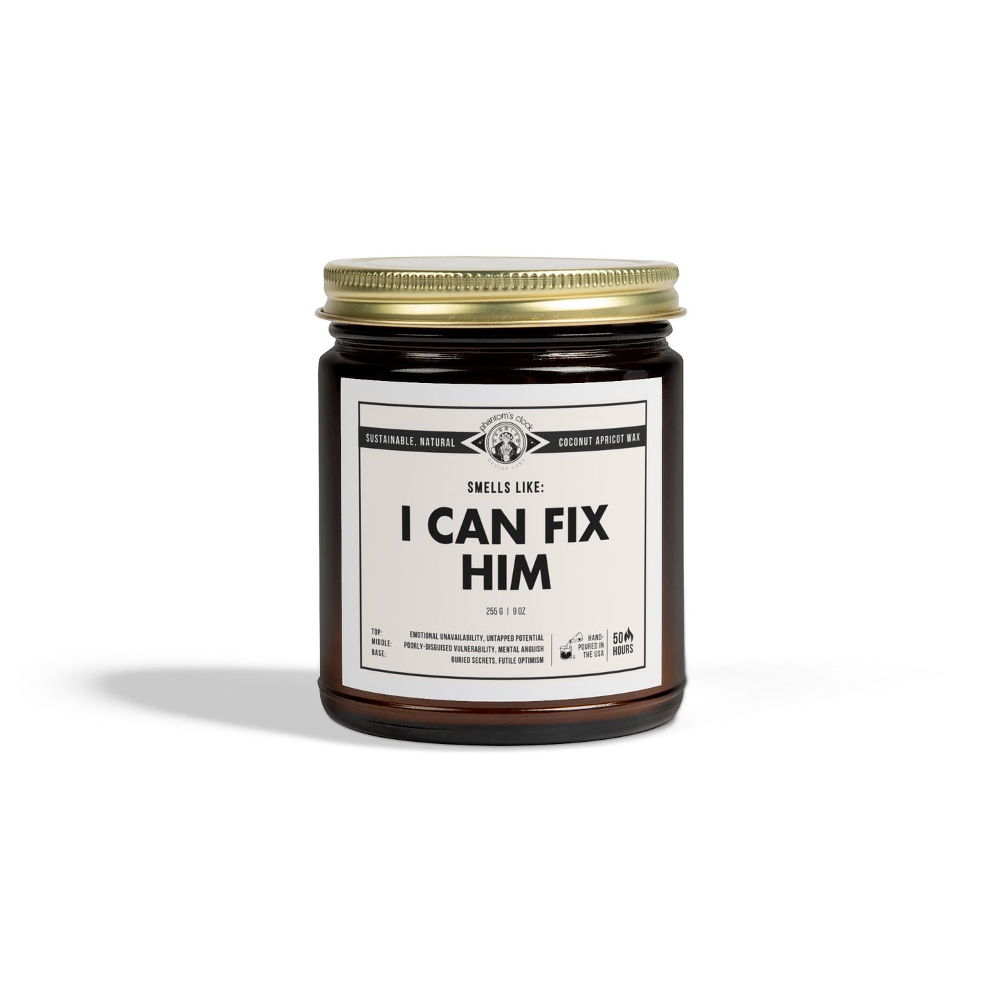 I Can Fix Him | Scented Coconut Apricot Wax Candle 9oz