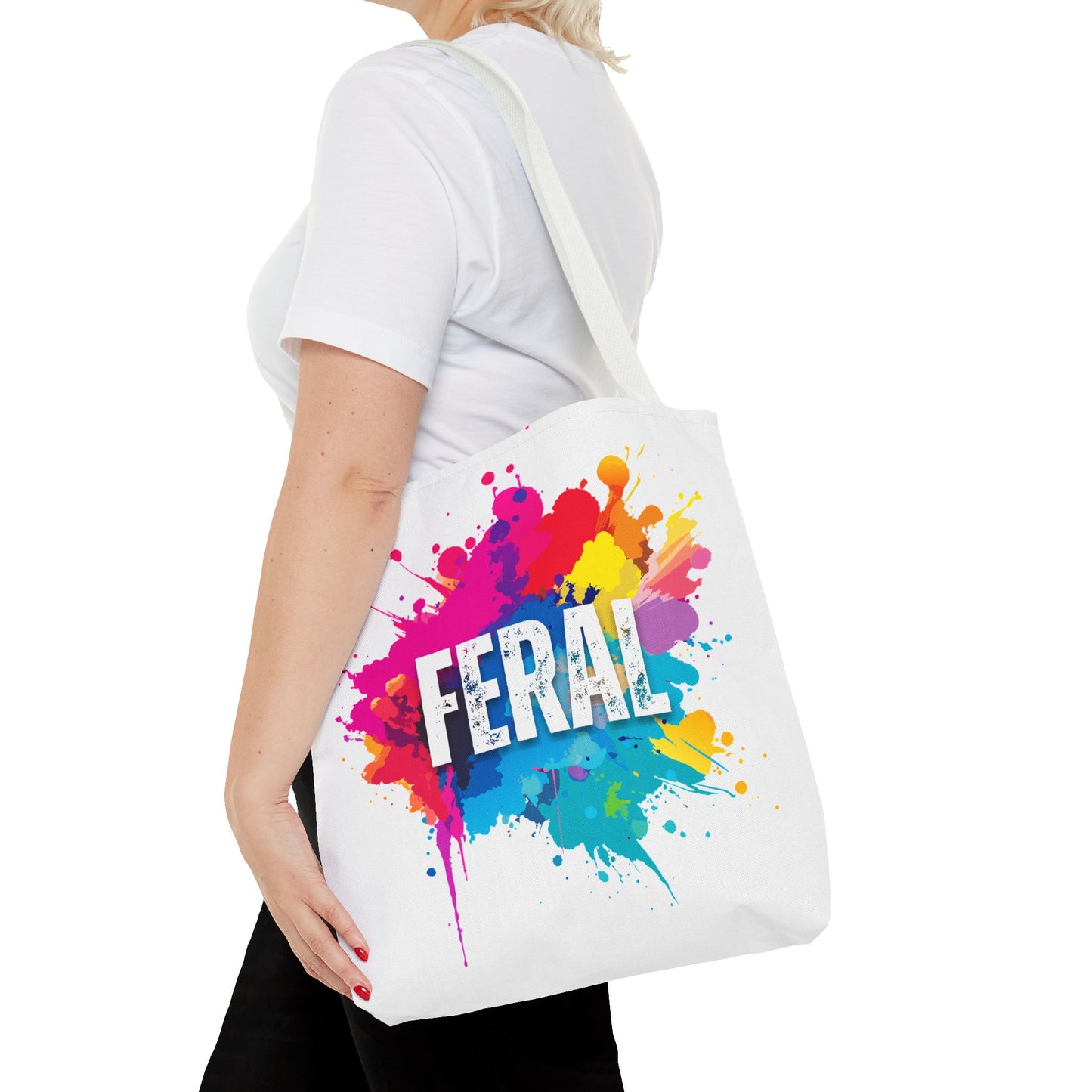 Canvas Tote - "Feral" Paint Splatter Design