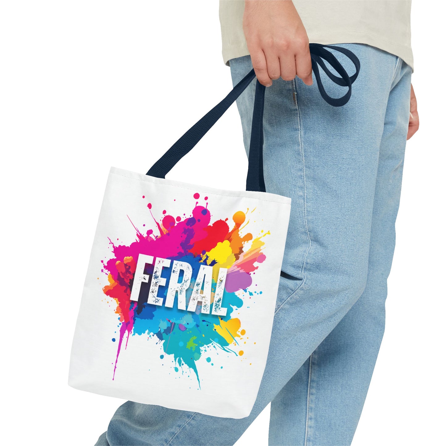 Canvas Tote - "Feral" Paint Splatter Design