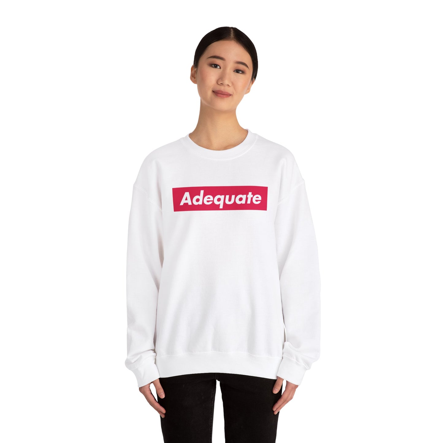 Adequate Parody Checkerboard Front and Back Graphic Pullover | Unisex Heavy Blend™ Crewneck Sweatshirt
