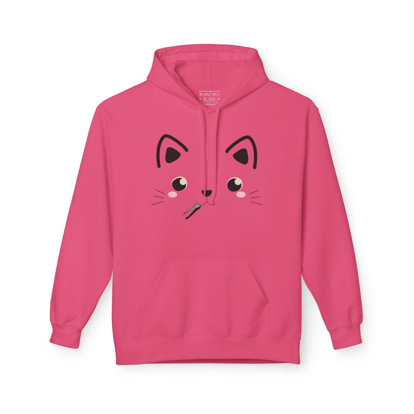 Kawaii Cat Lockpick Graphic Hoodie | Unisex Midweight Softstyle Fleece