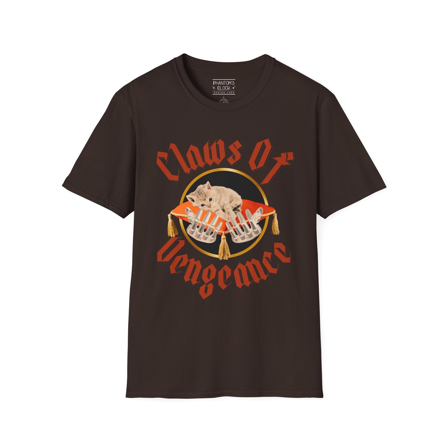 Heavy Metal Kitten Graphic Tee-Claws of Vengeance | Unisex Softstyle T-Shirt