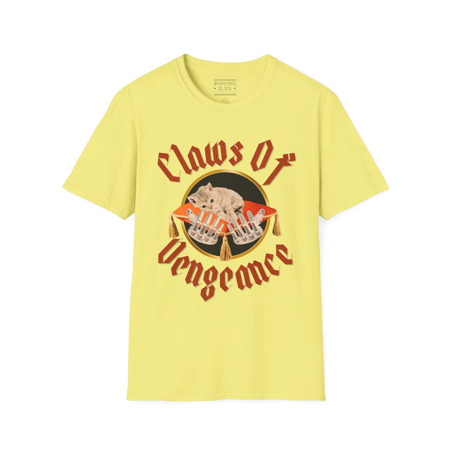 Heavy Metal Kitten Graphic Tee-Claws of Vengeance | Unisex Softstyle T-Shirt