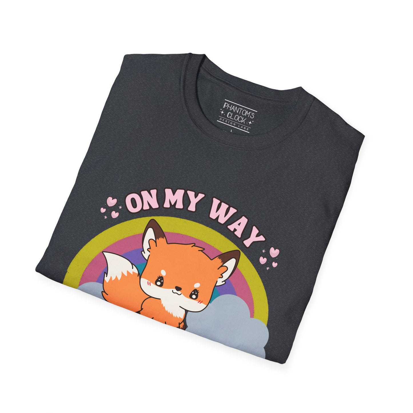 Kawaii Sly Fox Funny Graphic Tee | Unisex Softstyle T-Shirt