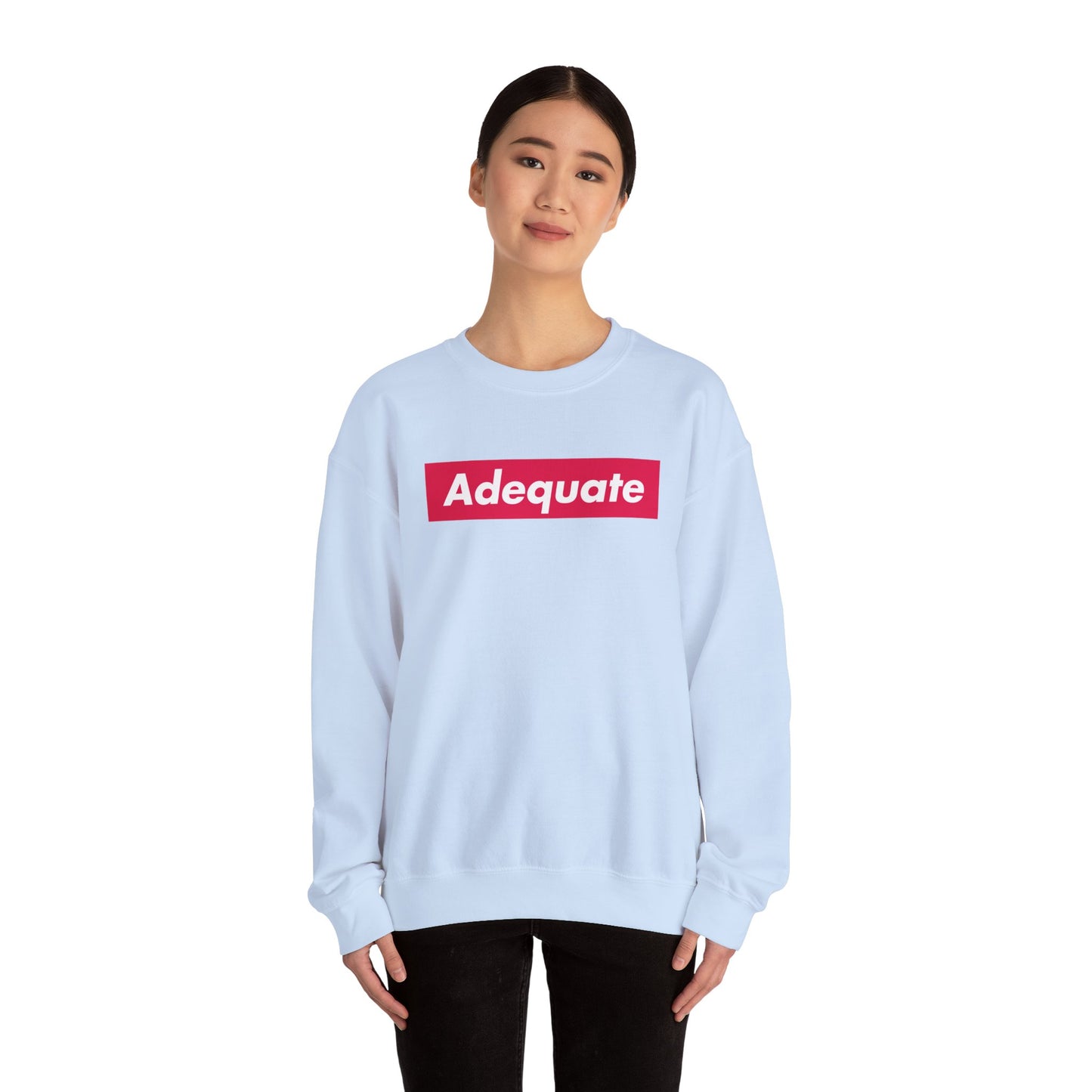 Adequate Parody Checkerboard Front and Back Graphic Pullover | Unisex Heavy Blend™ Crewneck Sweatshirt