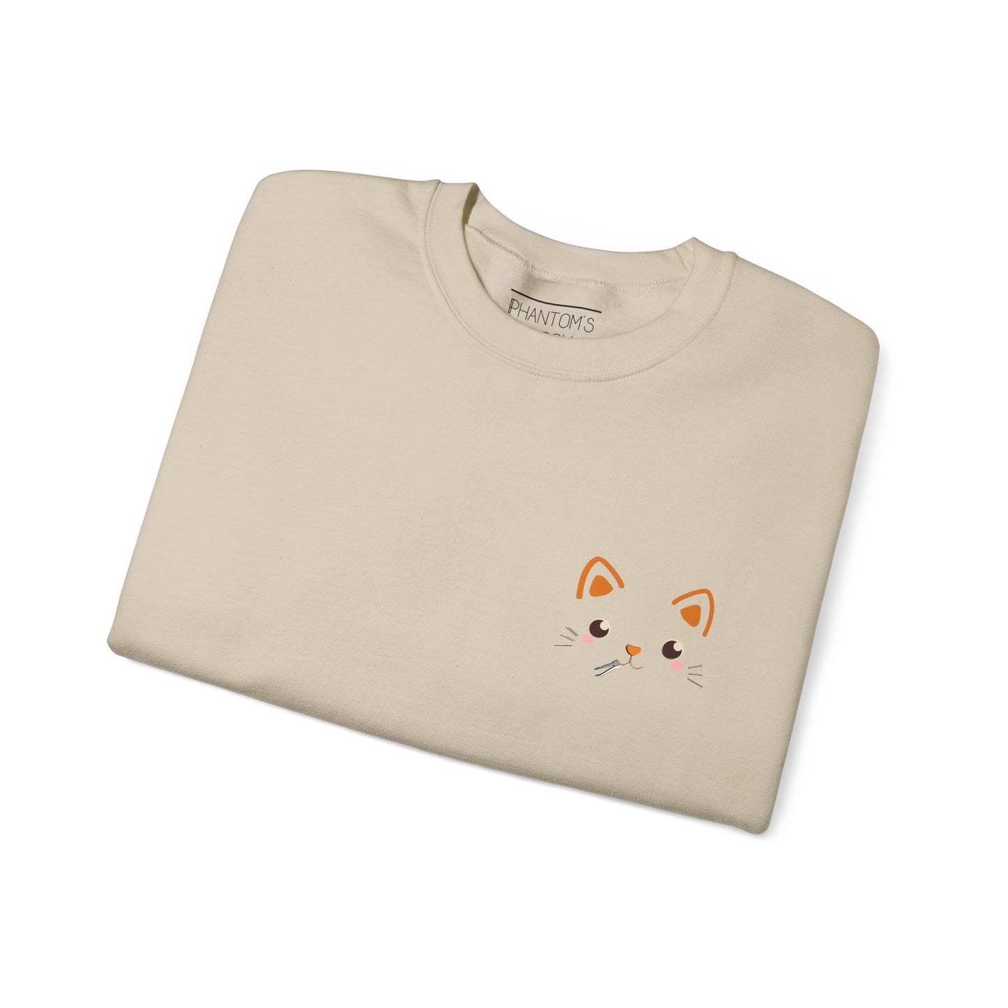 Kawaii Guilty Taco Cat - Front and Back Design Graphic Pullover | Unisex Heavy Blend™ Crewneck Sweatshirt