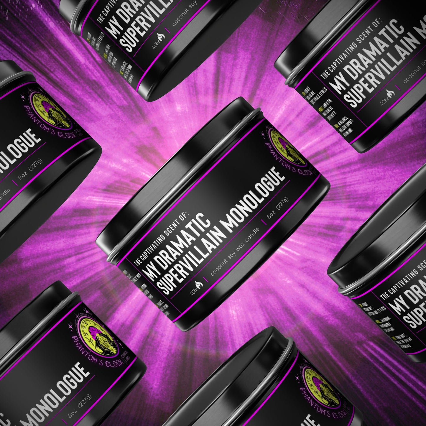 My Dramatic Supervillain Monologue | Aromatherapy Tin Candles 8oz