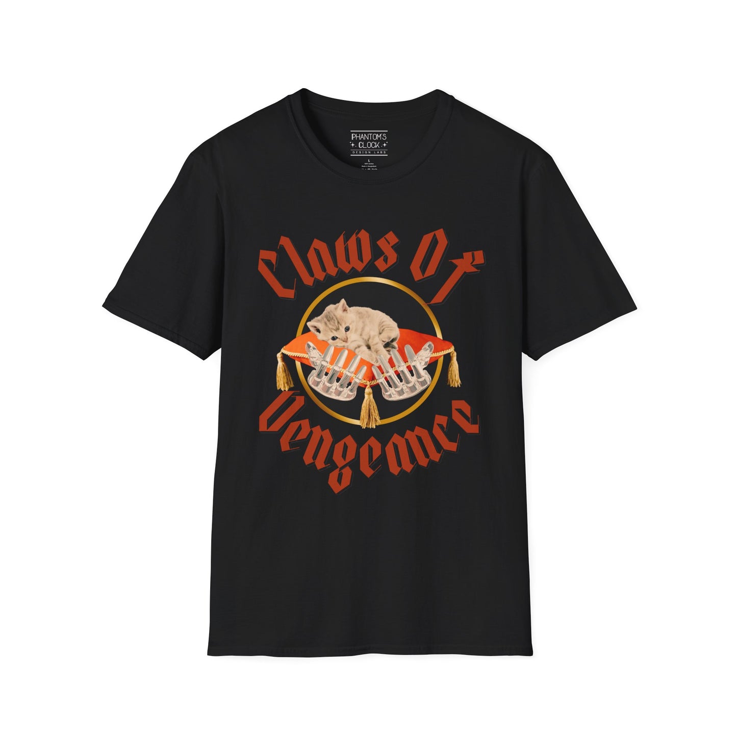 Heavy Metal Kitten Graphic Tee-Claws of Vengeance | Unisex Softstyle T-Shirt