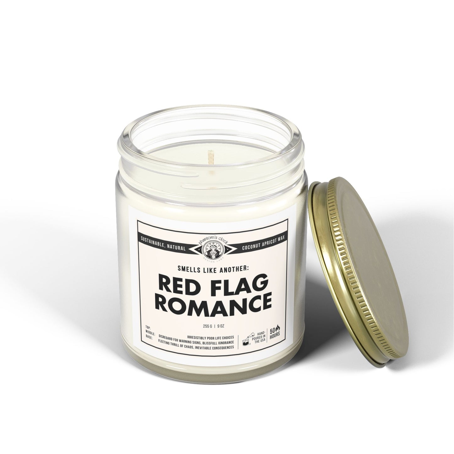 Red Flag Romance | Scented Coconut Apricot Wax Candle 9oz
