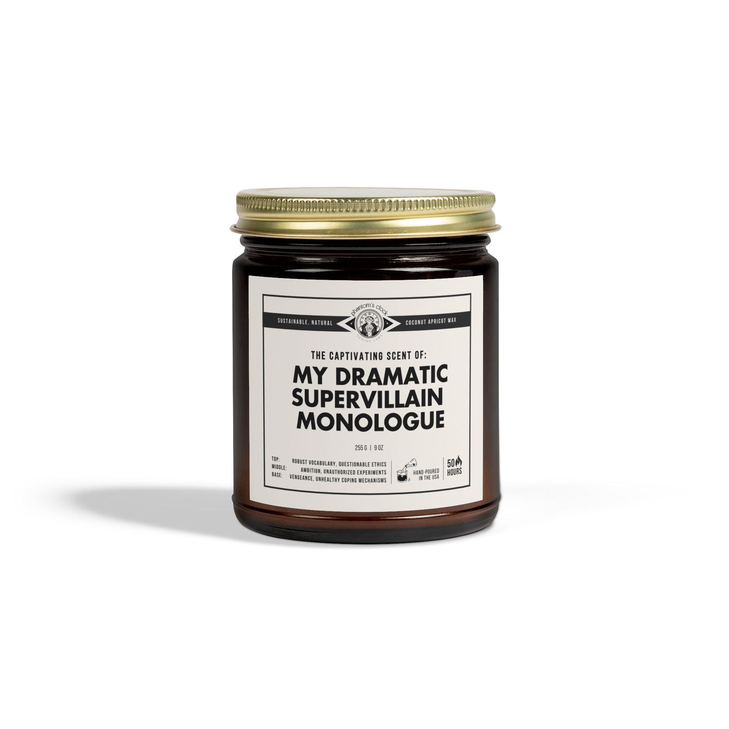 My Dramatic Supervillain Monologue | Scented Scented Coconut Apricot Wax Candle 9oz