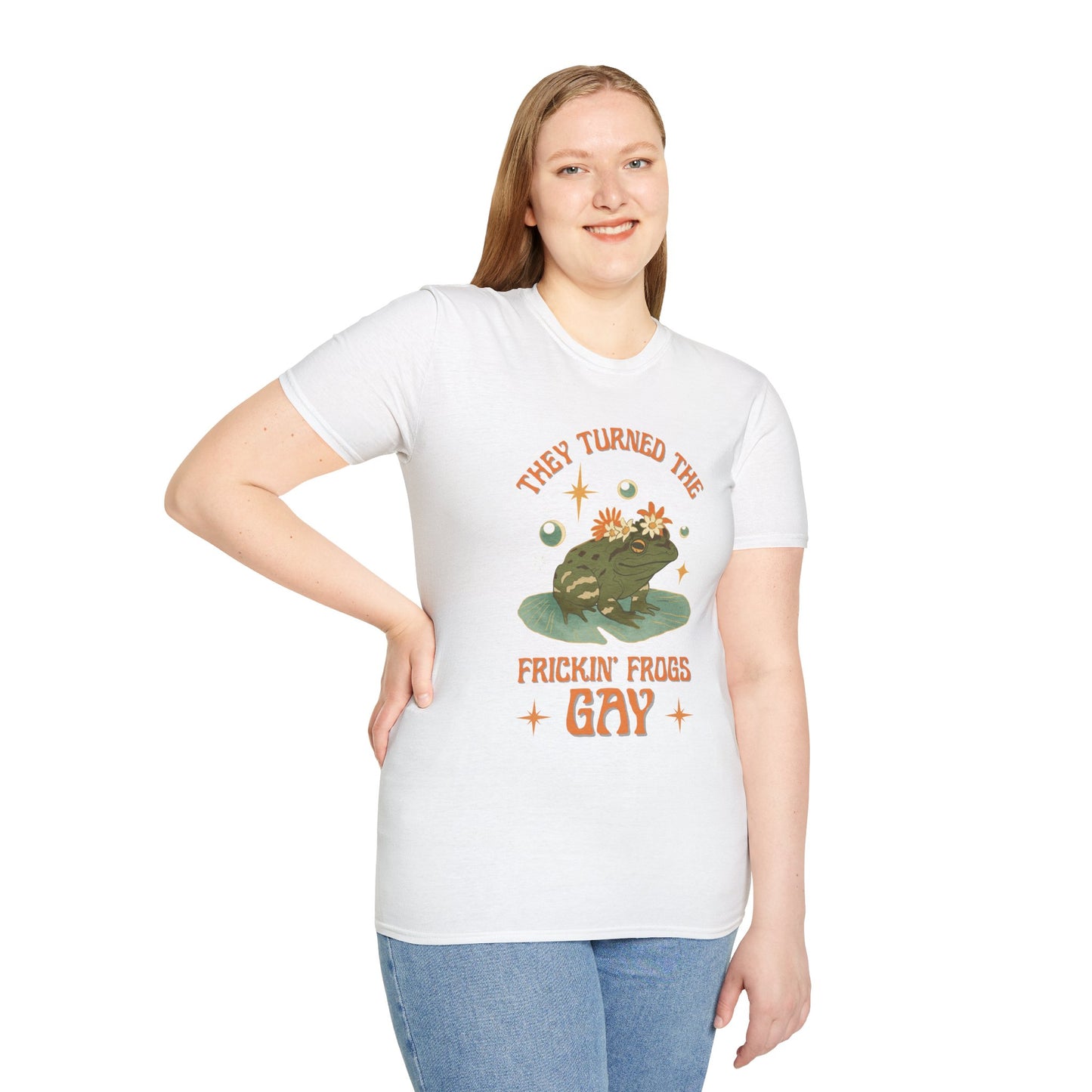 They Turned The Frickin' Frogs Gay | Unisex Softstyle Tee
