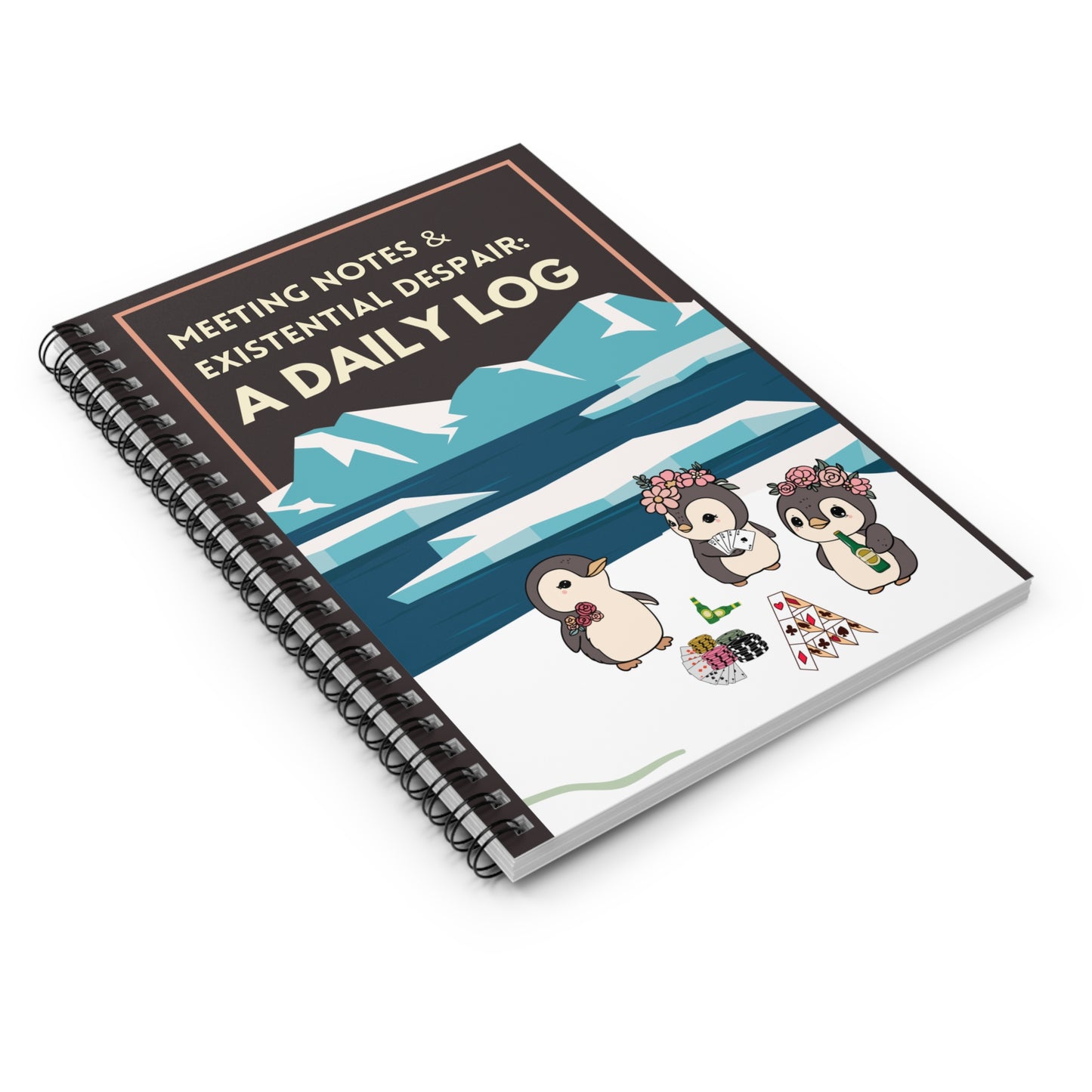 Meeting Notes and Existential Dread | Ruled Line Spiral Notebook