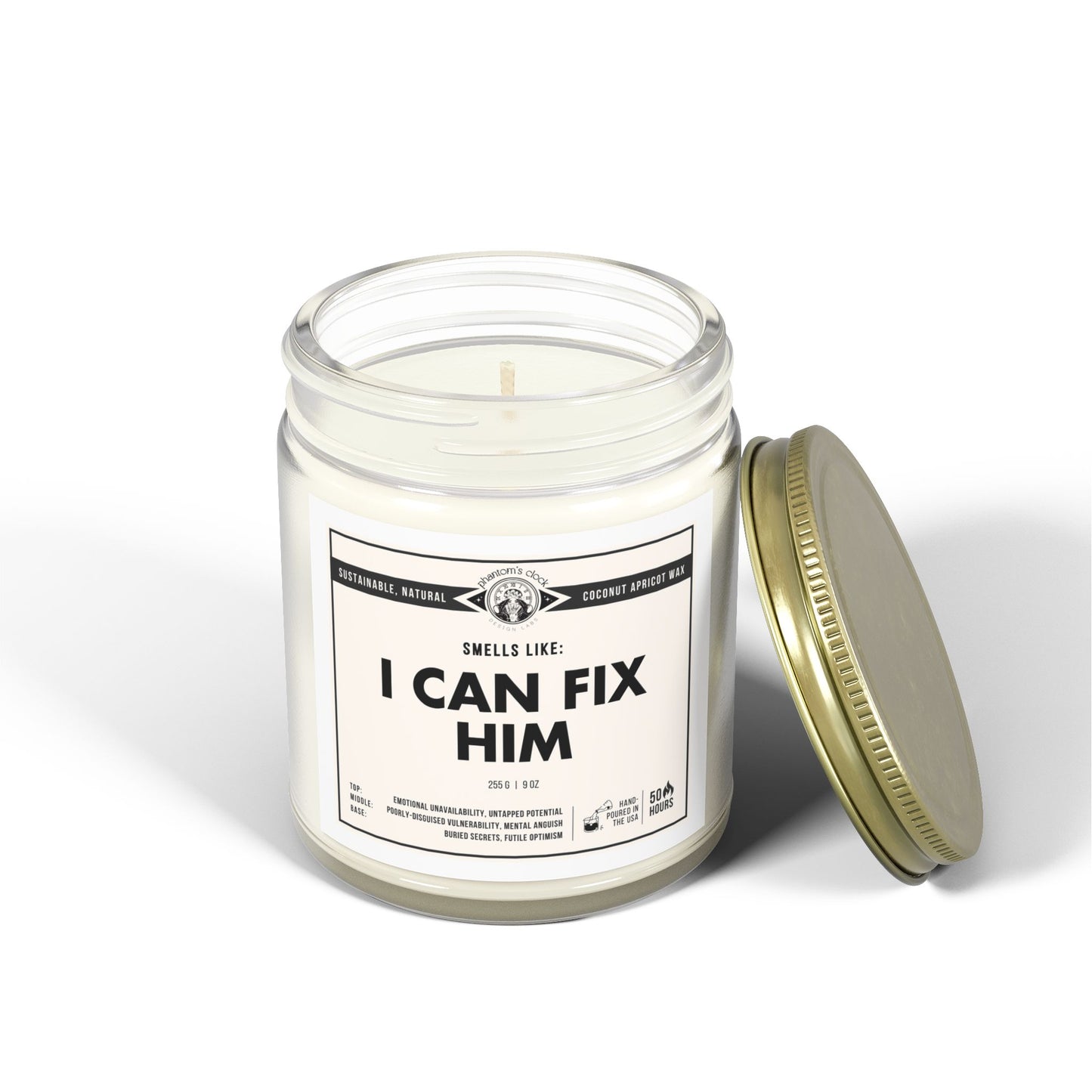 I Can Fix Him | Scented Coconut Apricot Wax Candle 9oz