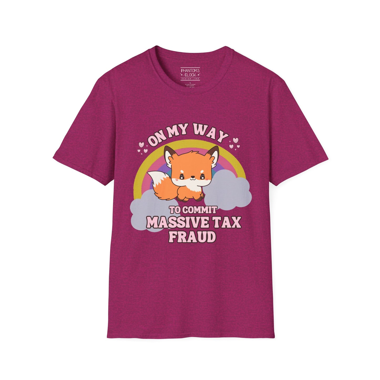 Kawaii Sly Fox Funny Graphic Tee | Unisex Softstyle T-Shirt