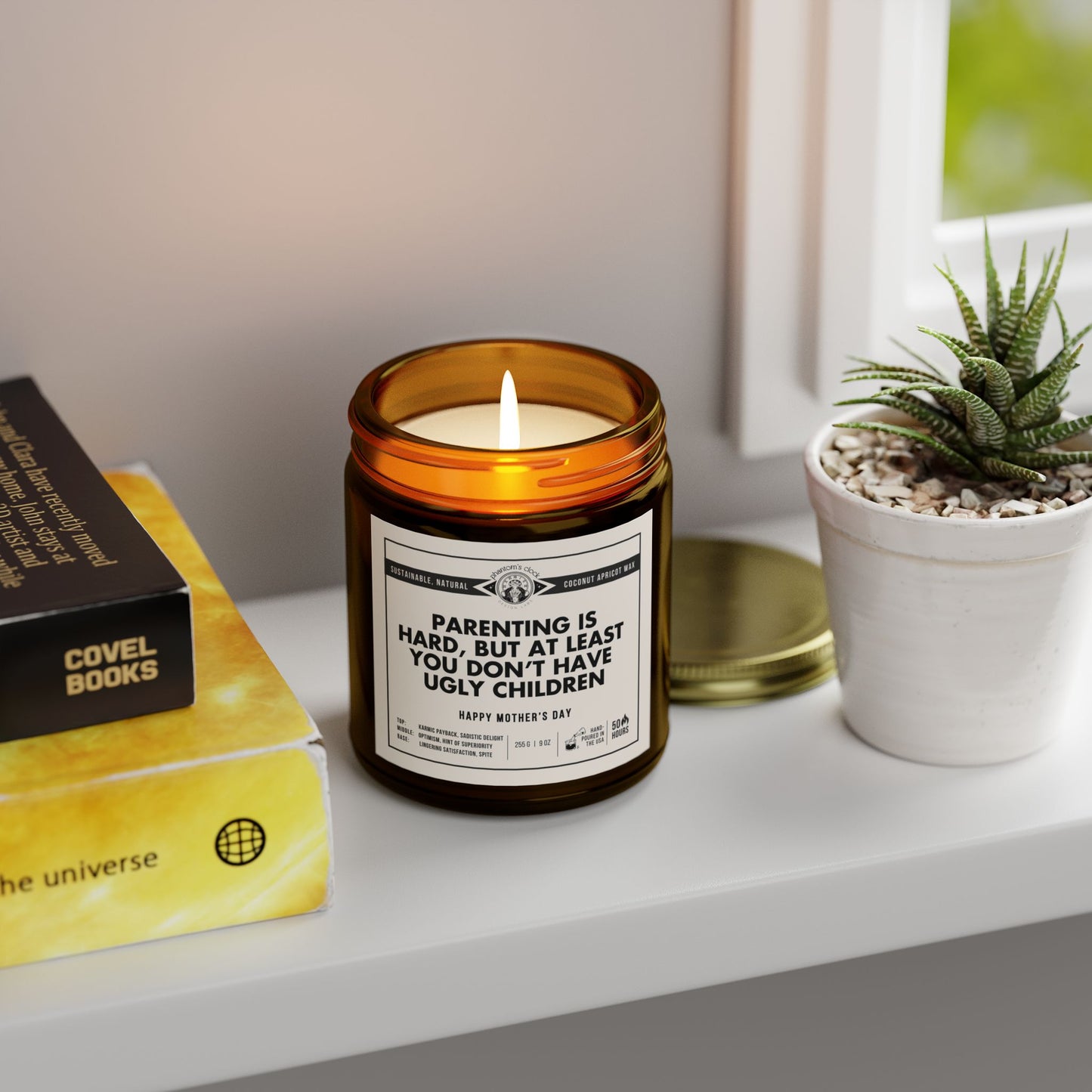Funny Candle for Mother's Day - Parenting is Hard... | Scented Coconut Apricot Wax Candle 9oz