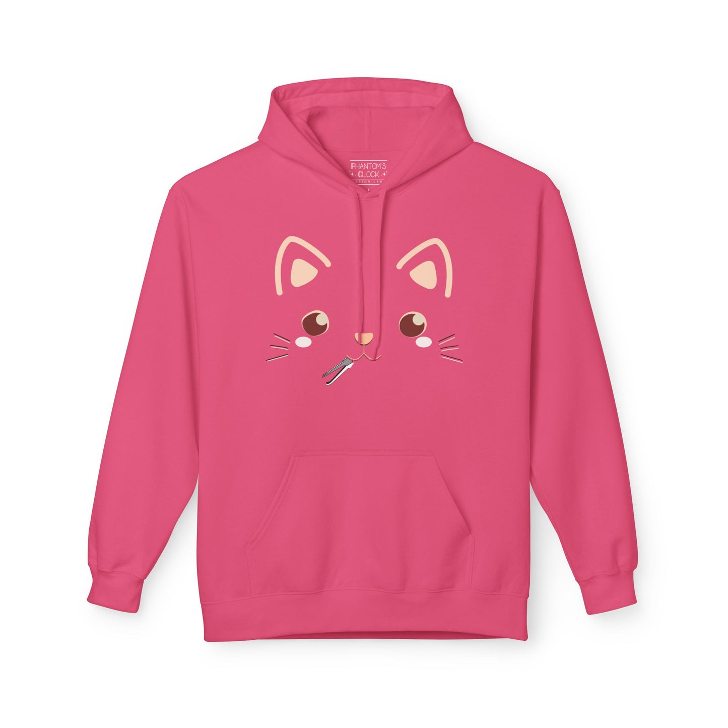 Kawaii Guilty Taco Cat - Front and Back Design Graphic Hoodie | Unisex Midweight Softstyle Fleece