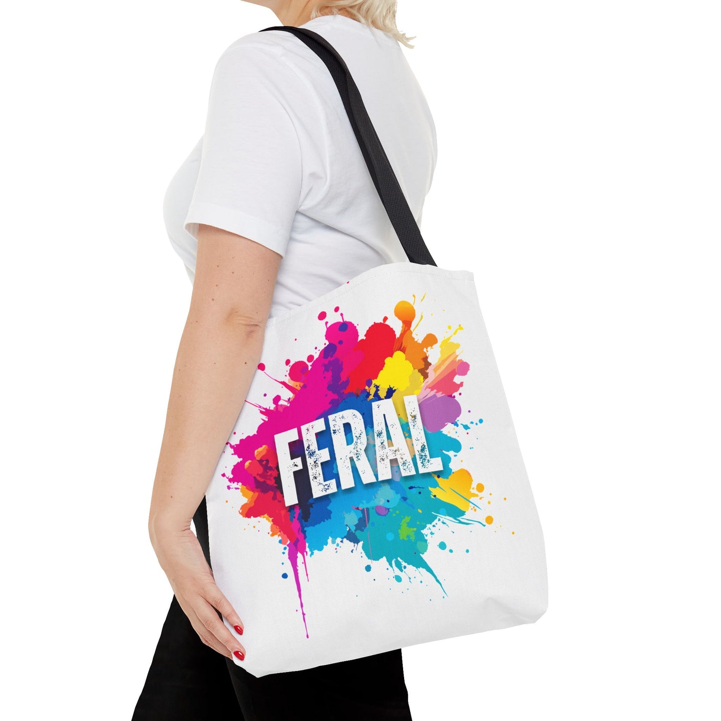Canvas Tote - "Feral" Paint Splatter Design