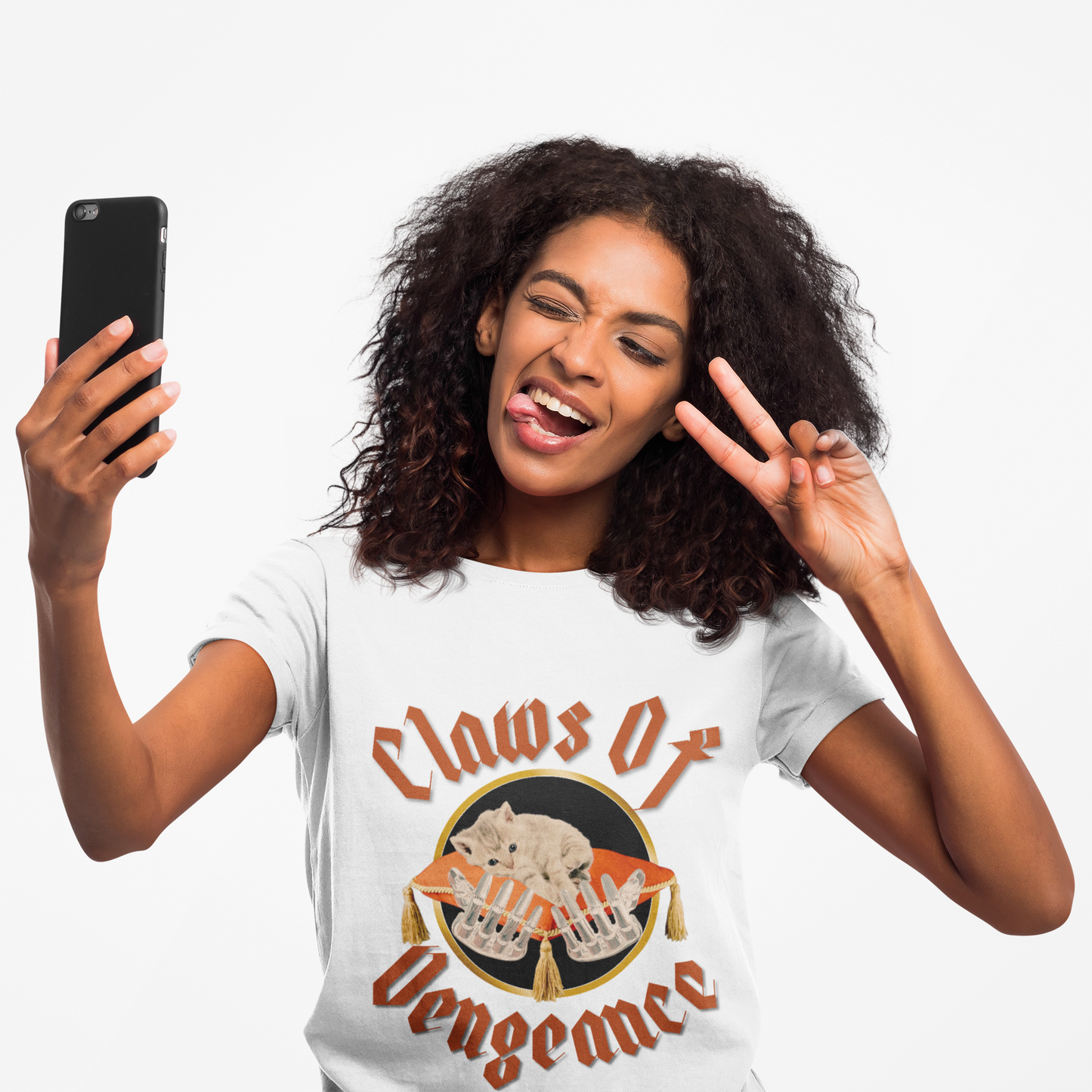 Heavy Metal Kitten Graphic Tee-Claws of Vengeance | Unisex Softstyle T-Shirt