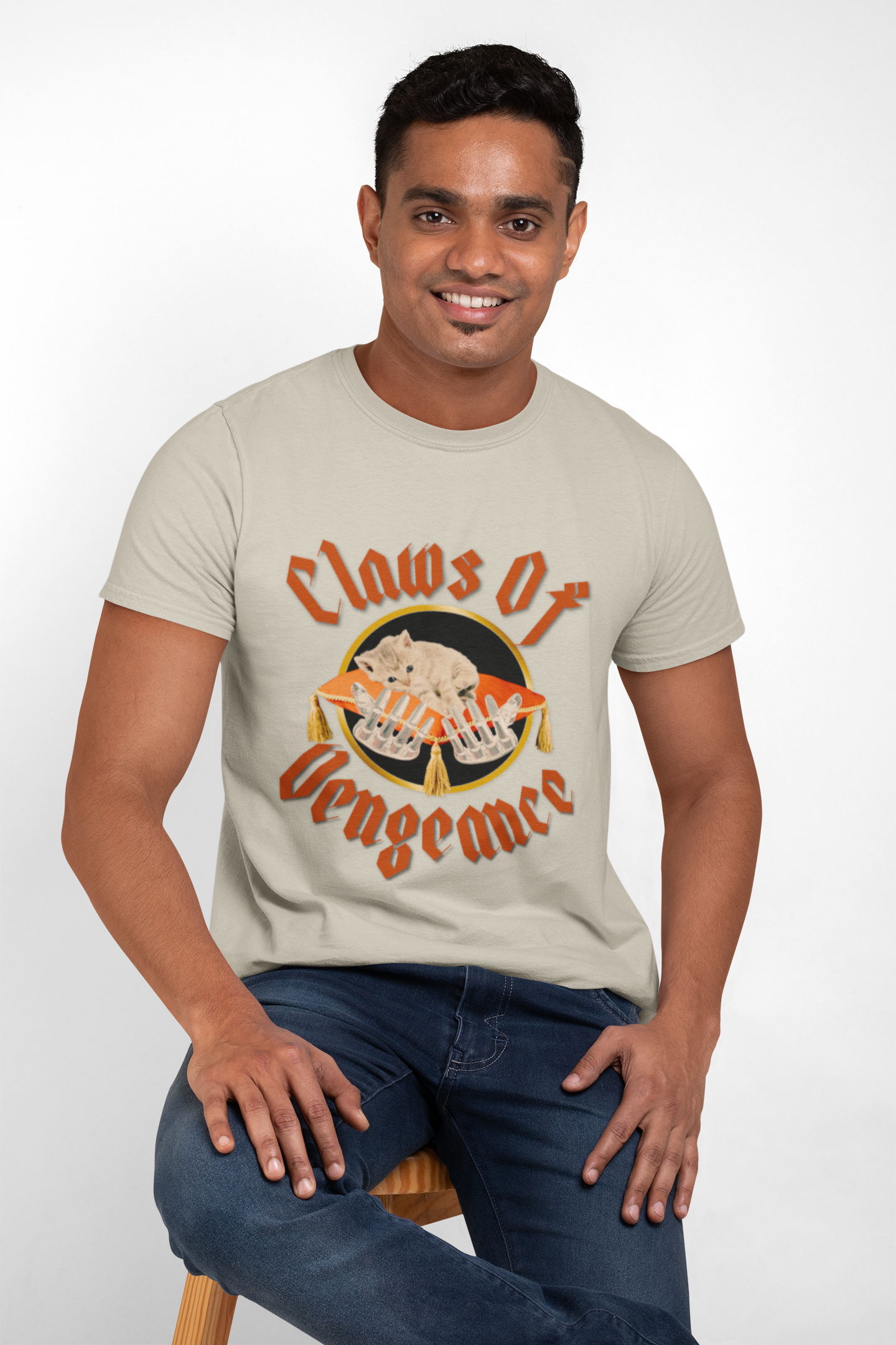 Heavy Metal Kitten Graphic Tee-Claws of Vengeance | Unisex Softstyle T-Shirt