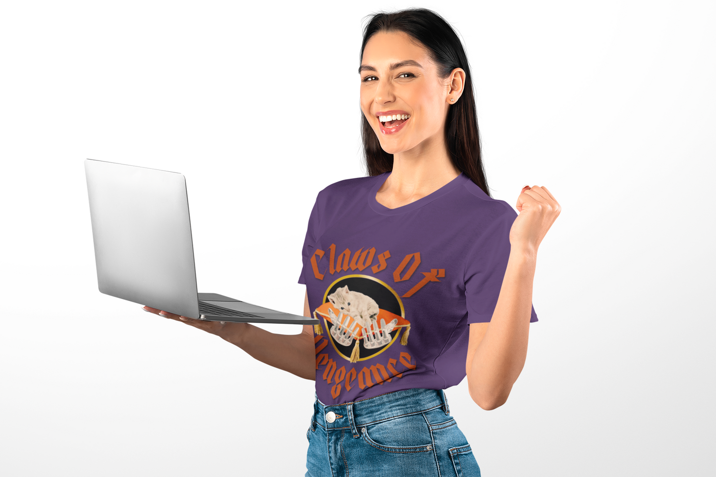Heavy Metal Kitten Graphic Tee-Claws of Vengeance | Unisex Softstyle T-Shirt