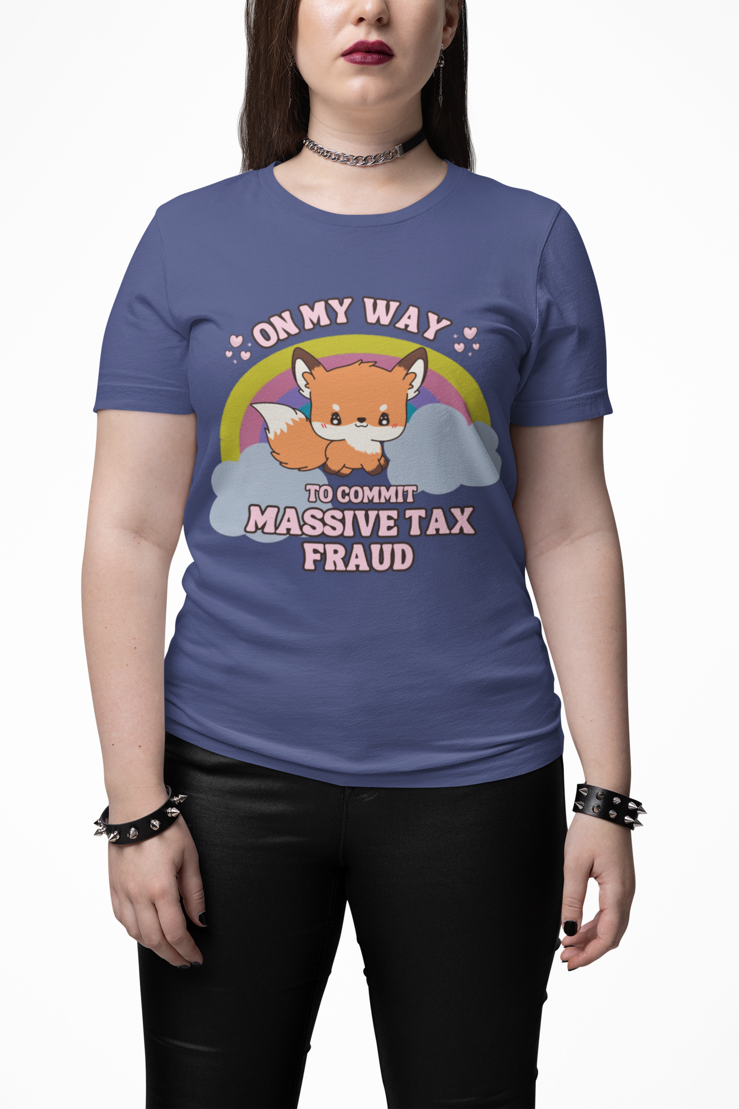 Kawaii Sly Fox Funny Graphic Tee | Unisex Softstyle T-Shirt