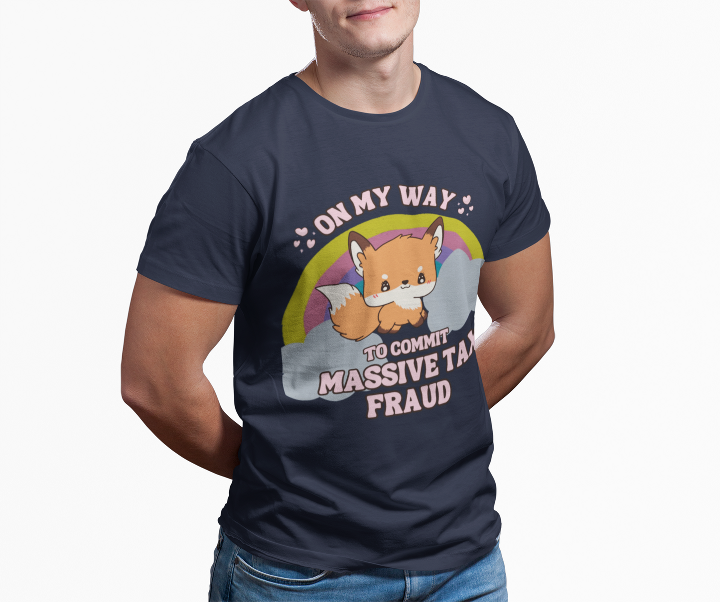 Kawaii Sly Fox Funny Graphic Tee | Unisex Softstyle T-Shirt
