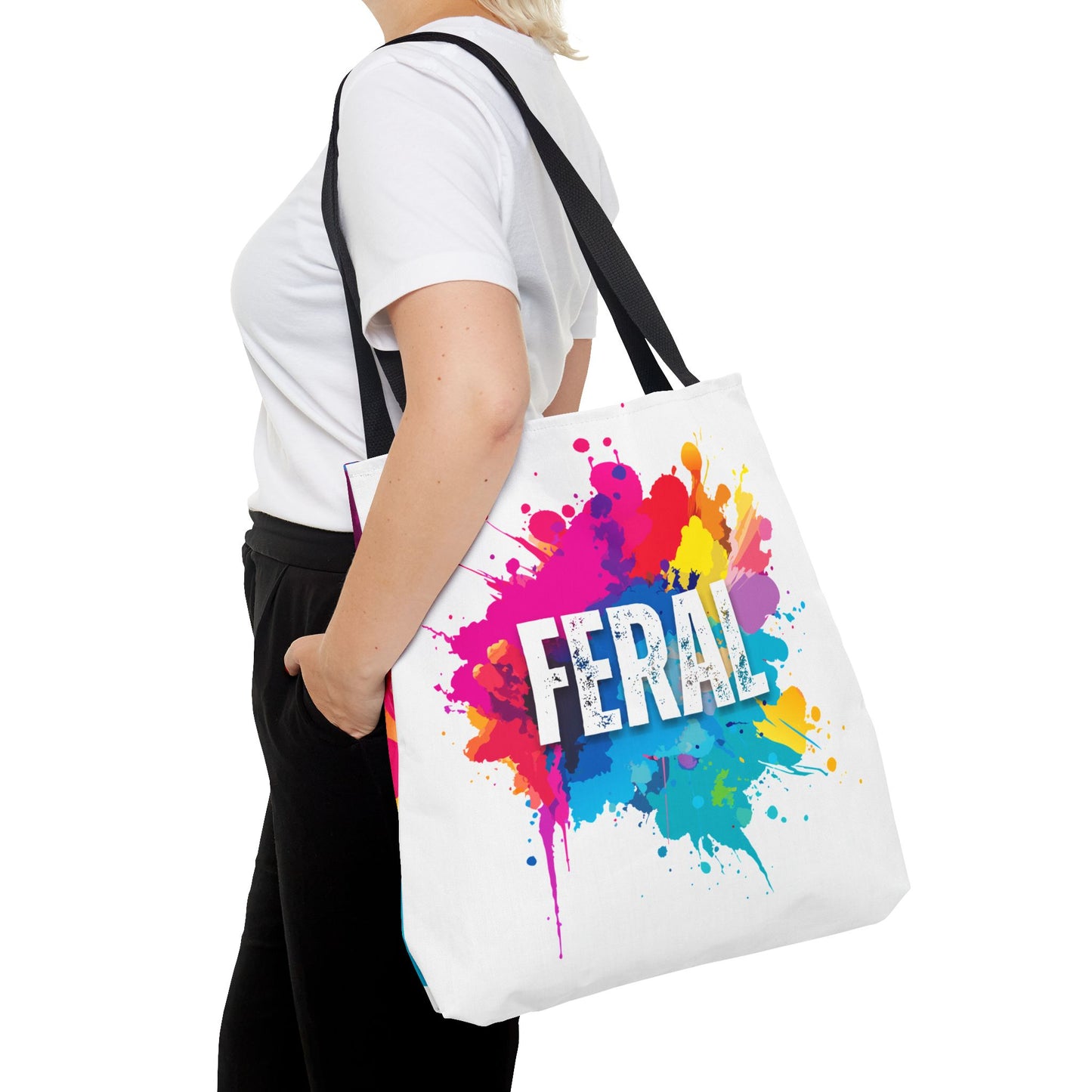 Canvas Tote - "Feral" Paint Splatter Design
