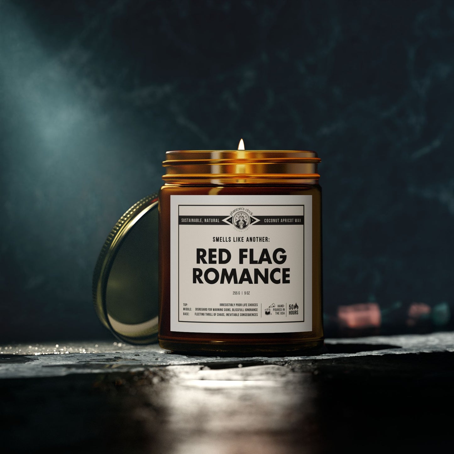 Red Flag Romance | Scented Coconut Apricot Wax Candle 9oz